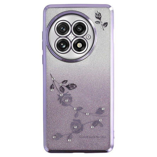 KADEM For OnePlus 13 Case Flower TPU Flexible Gradient Phone Cover - Purple