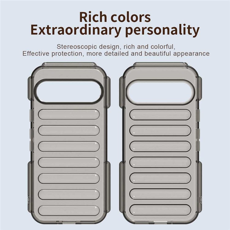 For Google Pixel 9 / 9 Pro Case Protective TPU Phone Cover - Transparent Grey