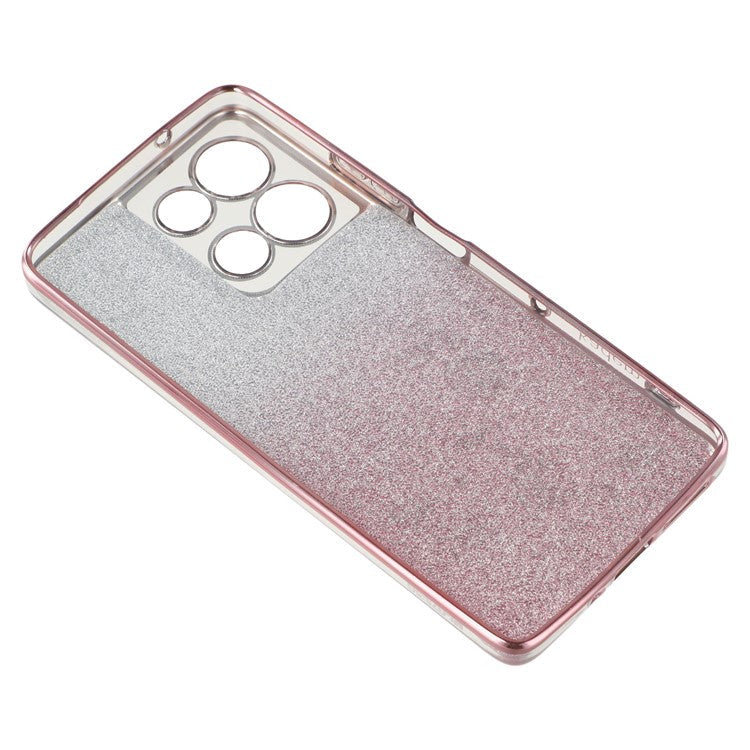 KADEM For Motorola Moto G75 5G Case Flower TPU Flexible Gradient Phone Cover - Rose Gold