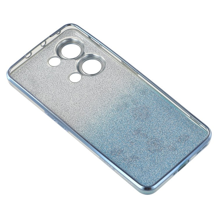 KADEM For OnePlus Ace 2V / Nord 3 5G Case Flower Pattern TPU Gradient Phone Cover with Lanyards - Blue