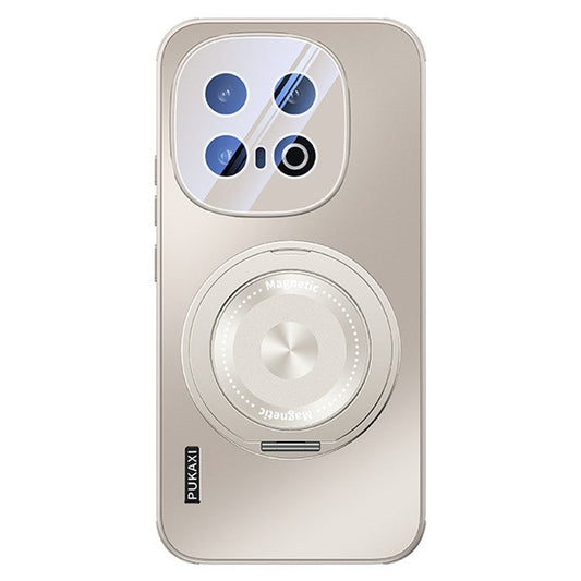 For vivo iQOO 13 5G Case Compatible with MagSafe Kickstand TPU PC Heat Dissipation Phone Cover - Gold