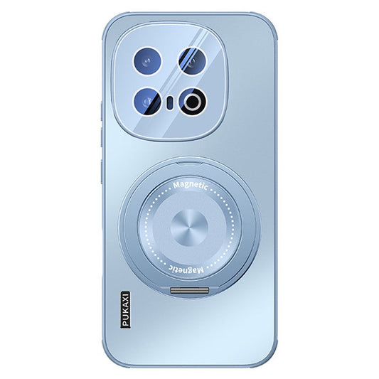 For vivo iQOO 13 5G Case Compatible with MagSafe Kickstand TPU PC Heat Dissipation Phone Cover - Blue