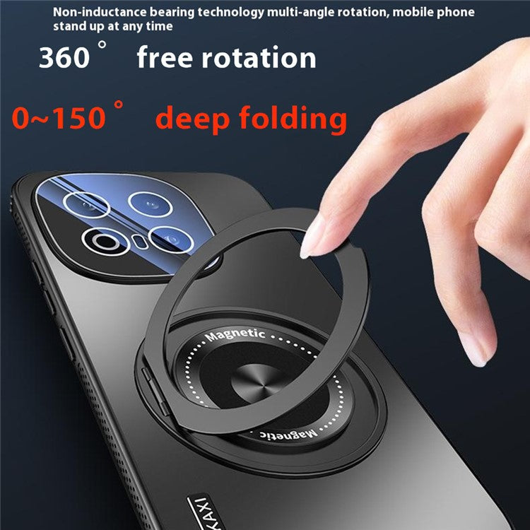 For vivo iQOO 13 5G Case Compatible with MagSafe Kickstand TPU PC Heat Dissipation Phone Cover - Blue