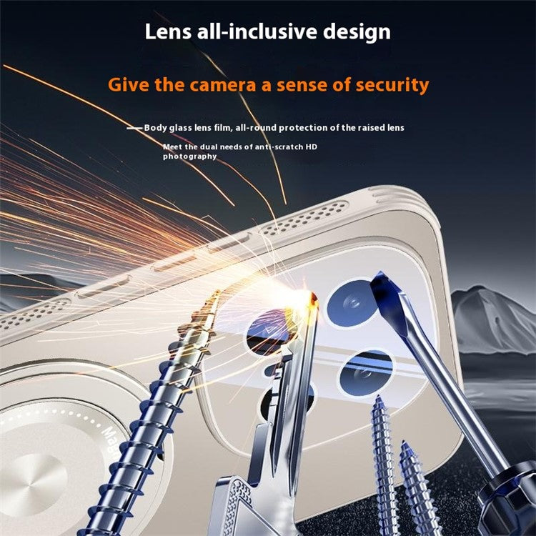 For vivo iQOO 13 5G Case Compatible with MagSafe Kickstand TPU PC Heat Dissipation Phone Cover - Blue