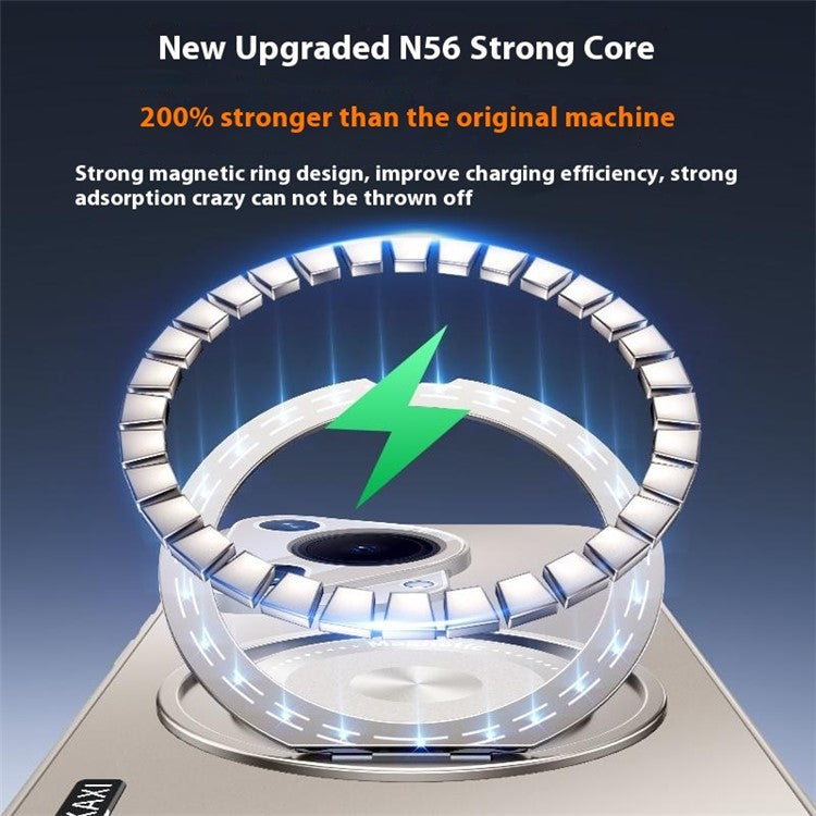 For Huawei Pura 70 Ultra Case Compatible with MagSafe Kickstand TPU PC Heat Dissipation Phone Cover - Gold