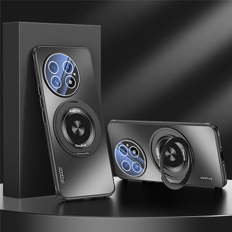 For OnePlus 13 Case Compatible with MagSafe Kickstand TPU PC Heat Dissipation Phone Cover - Black