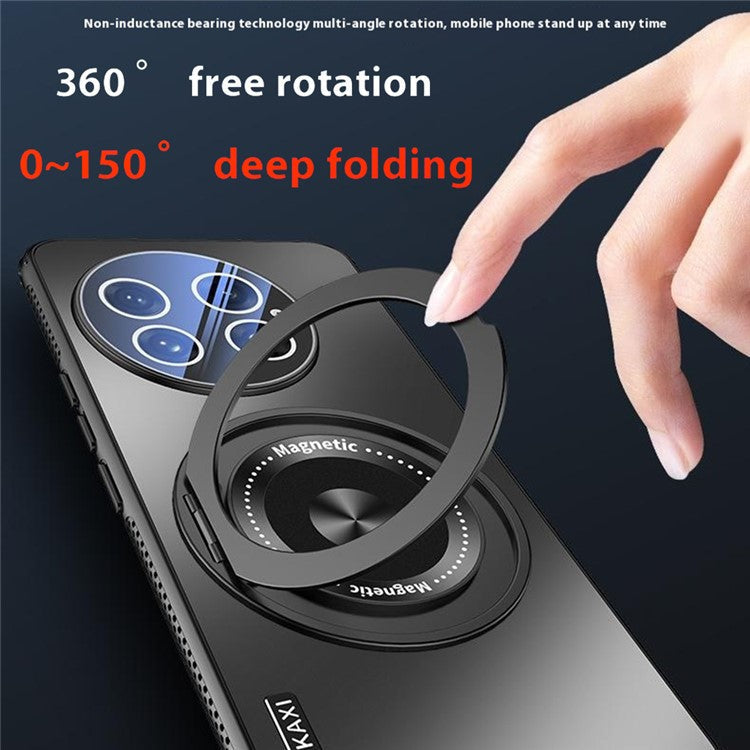 For OnePlus 13 Case Compatible with MagSafe Kickstand TPU PC Heat Dissipation Phone Cover - Black