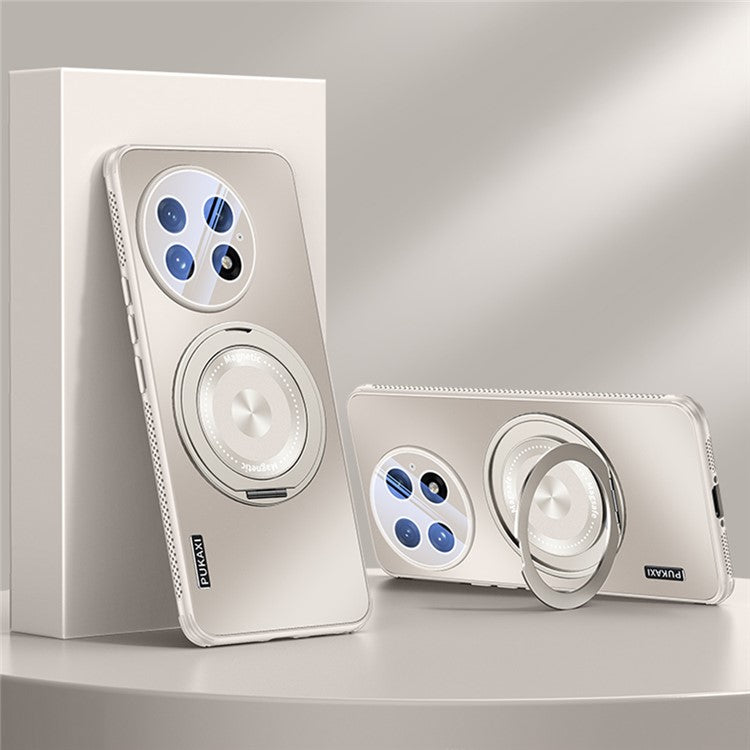 For OnePlus 13 Case Compatible with MagSafe Kickstand TPU PC Heat Dissipation Phone Cover - Gold