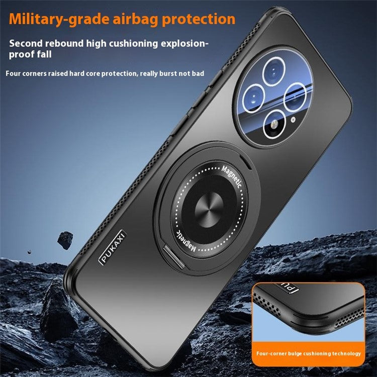 For OnePlus 13 Case Compatible with MagSafe Kickstand TPU PC Heat Dissipation Phone Cover - Gold