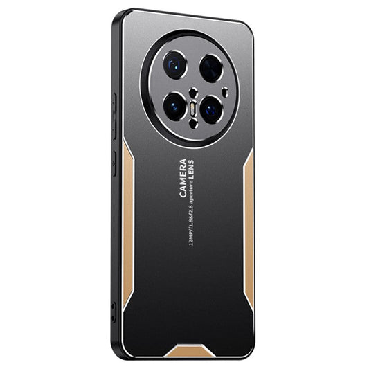 For Huawei Mate 70 Pro / 70 Pro+ Phone Case Aluminium Alloy TPU PC Back Cover - Gold