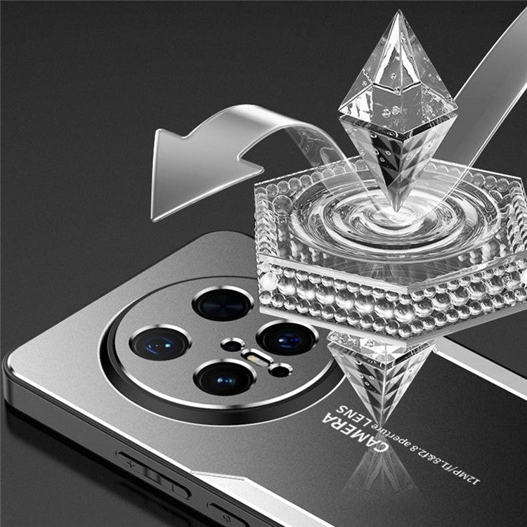 For Huawei Mate 70 Pro / 70 Pro+ Phone Case Aluminium Alloy TPU PC Back Cover - Gold