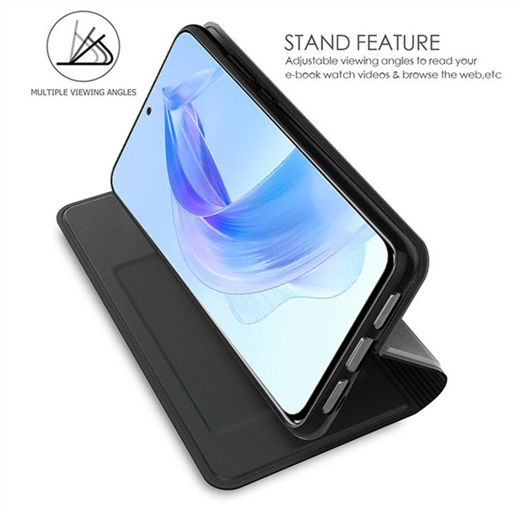For Huawei Mate 70 Case PU Leather Phone Cover with Card Holder Stand Magnetic Closure - Black