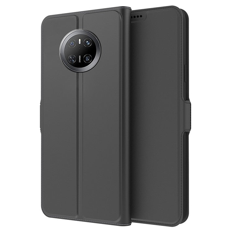 For Huawei Mate 70 Case Shockproof TPU Inner Shell Leather Phone Cover Card Slot - Black