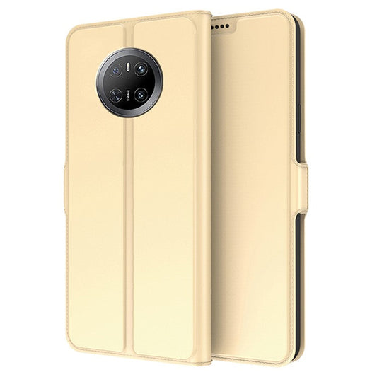 For Huawei Mate 70 Case Shockproof TPU Inner Shell Leather Phone Cover Card Slot - Gold