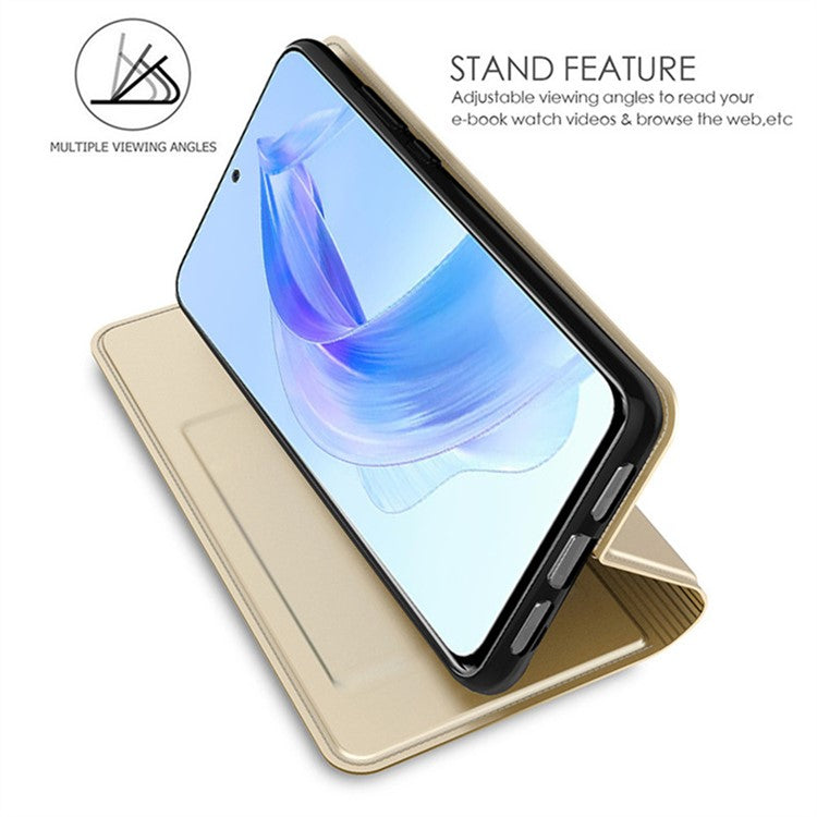 For Huawei Mate 70 Pro / 70 Pro+ Case PU Leather Phone Cover with Card Holder Stand Magnetic Closure - Gold