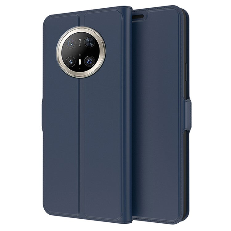For Huawei Mate 70 Pro / 70 Pro+ Case Shockproof TPU Inner Shell Leather Phone Cover Card Slot - Blue