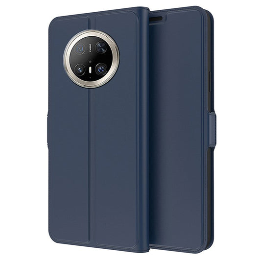 For Huawei Mate 70 Pro / 70 Pro+ Case Shockproof TPU Inner Shell Leather Phone Cover Card Slot - Blue