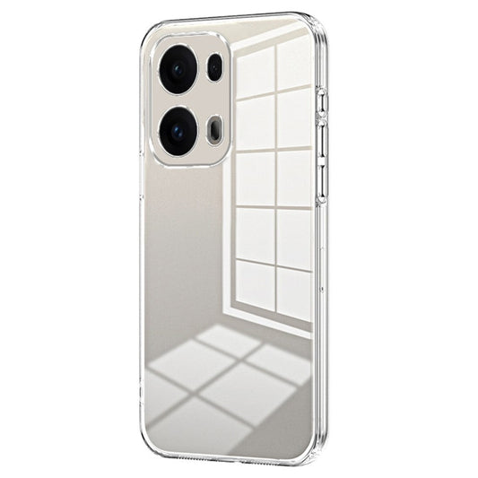For Oppo Reno13 Pro 5G Case Electroplating Frame Soft TPU Phone Cover - Transparent