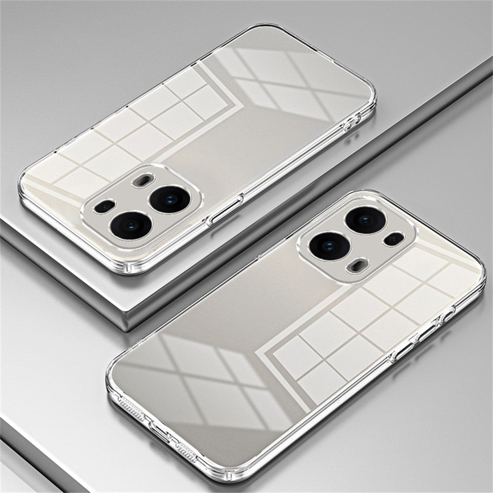 For Oppo Reno13 Pro 5G Case Electroplating Frame Soft TPU Phone Cover - Transparent