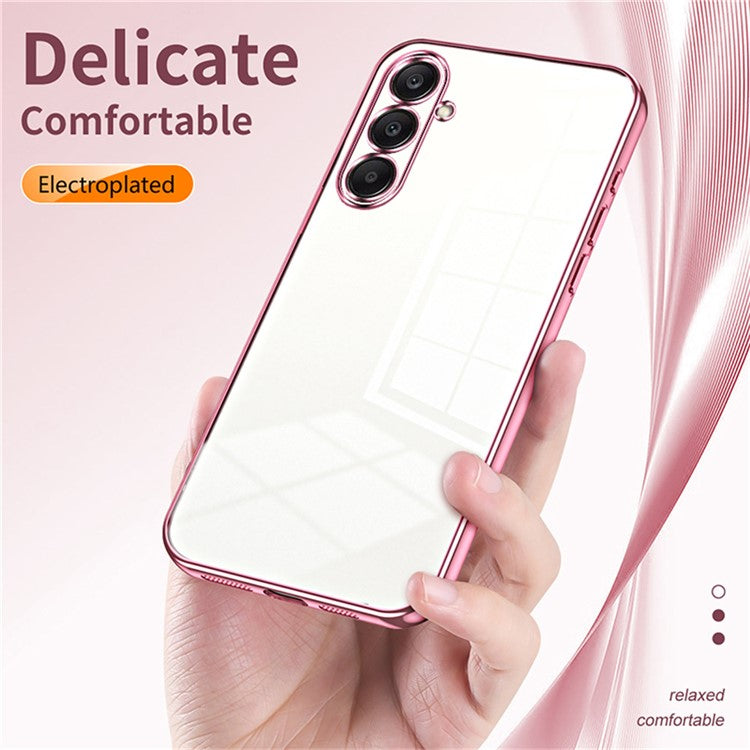 For Samsung Galaxy A26 5G Case Electroplating Frame Soft TPU Phone Cover - Gold