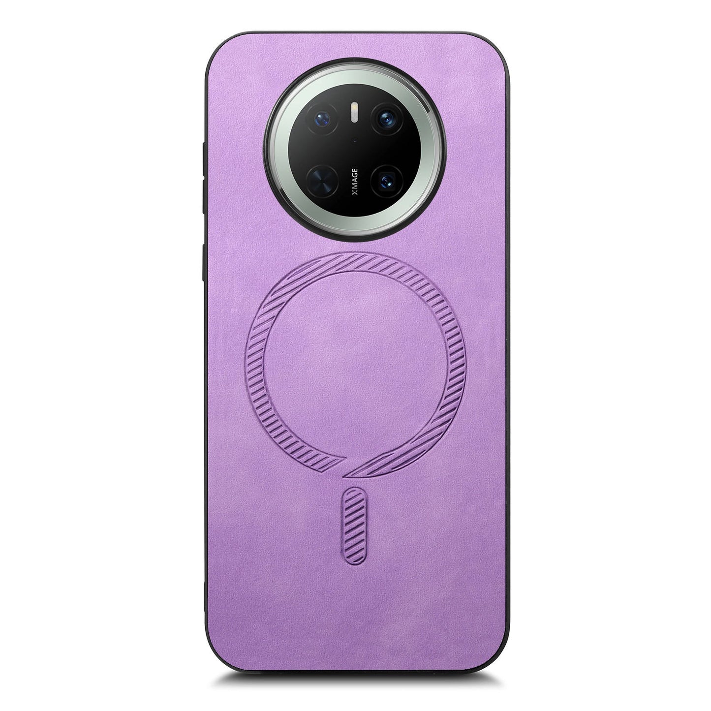 For Huawei Mate 70 Leather Back Case Compatible with MagSafe Skin-touch Phone Cover - Purple
