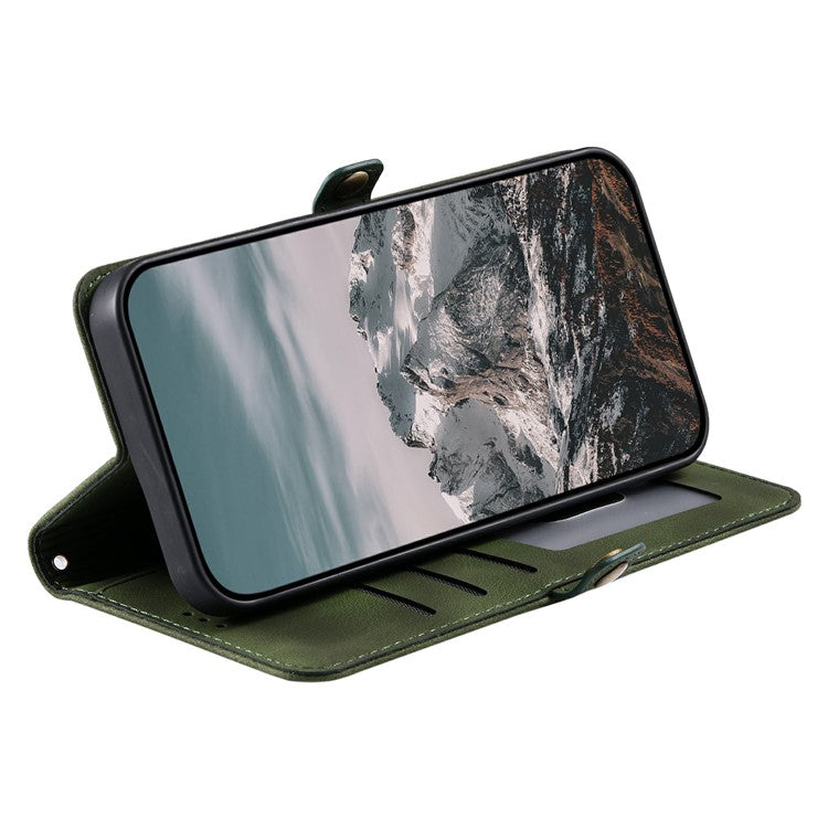 Style 016 For Motorola Moto G75 5G Case Skin Feel Totem Imprinted Wallet Leather Phone Cover - Blackish Green