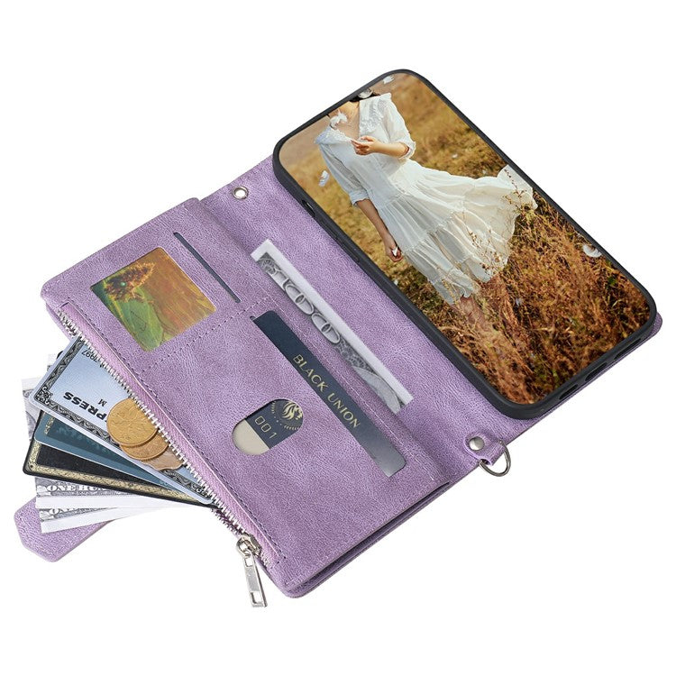 Style 005 For Motorola Moto G75 5G Wallet Case Rhombus Stitching Line PU Leather Phone Cover - Purple