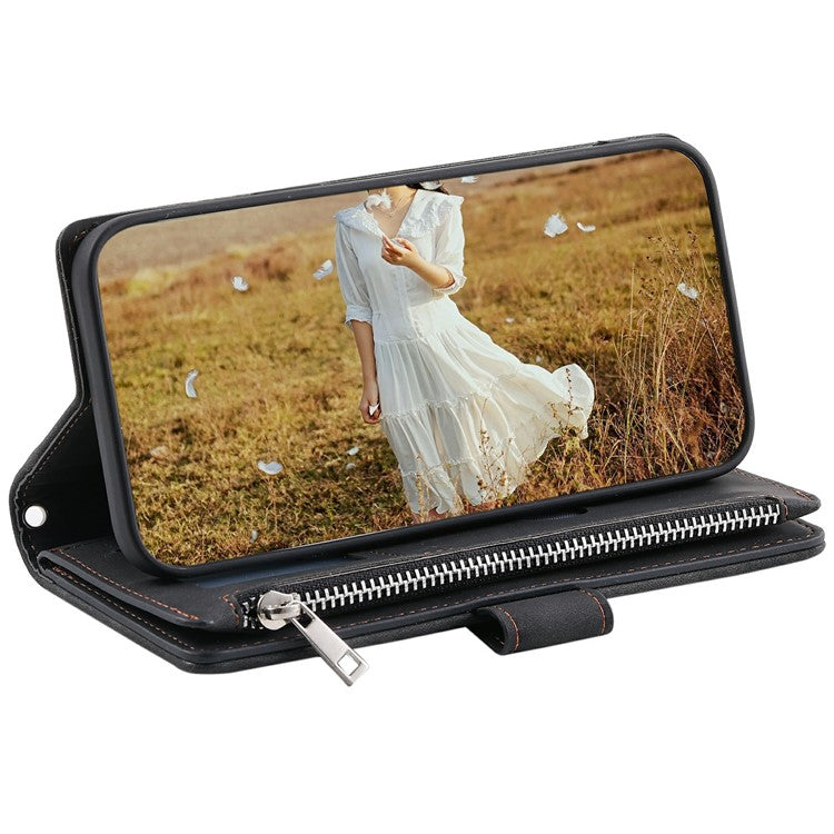 Style 005 For Motorola Moto G75 5G Wallet Case Rhombus Stitching Line PU Leather Phone Cover - Black