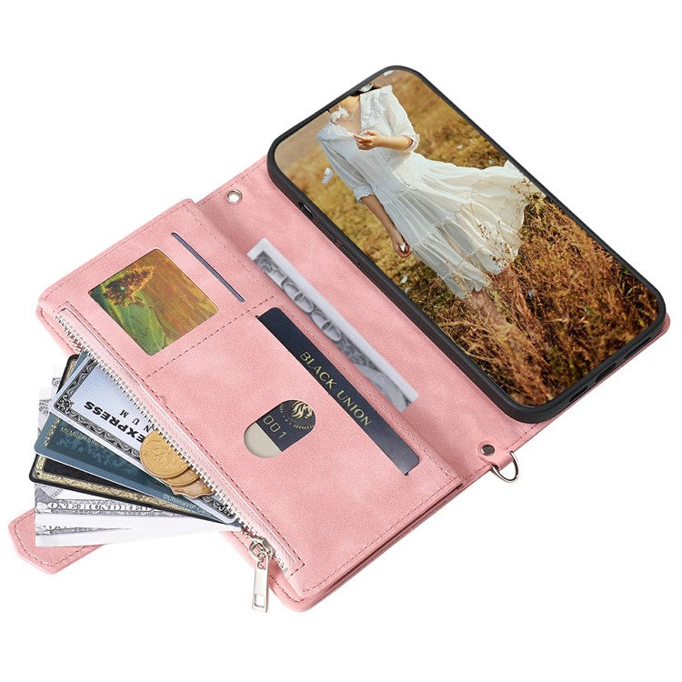 Style 005 For Motorola Moto G75 5G Wallet Case Rhombus Stitching Line PU Leather Phone Cover - Rose Gold