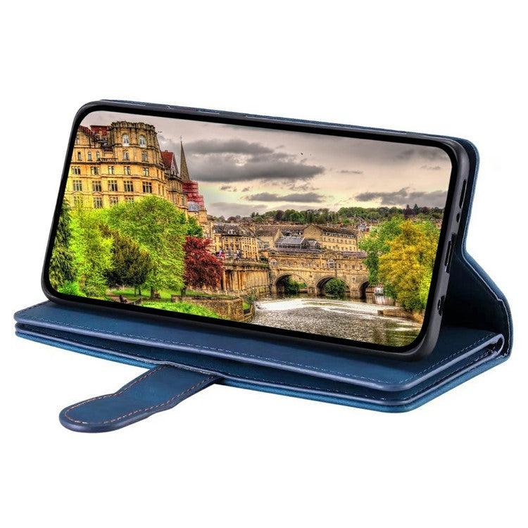 For Motorola Moto G75 5G Case PU Leather Phone Cover with Zipper Wallet 9 Card Slots - Blue