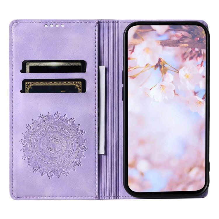 Style-010 For Motorola Moto G75 5G Case Magnetic Closing Leather Phone Cover Pattern Imprinted - Purple