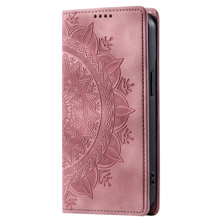 Style-010 For Motorola Moto G75 5G Case Magnetic Closing Leather Phone Cover Pattern Imprinted - Rose Gold