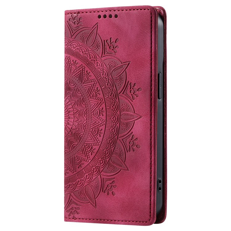 Style-010 For Motorola Moto G75 5G Case Magnetic Closing Leather Phone Cover Pattern Imprinted - Rose