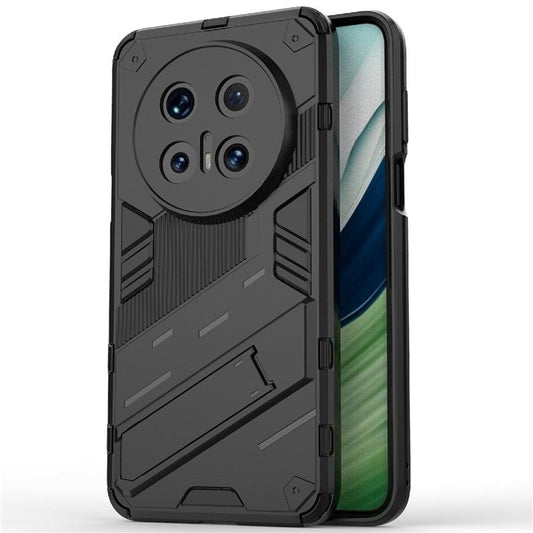 For Huawei Mate 70 Pro+  /  Mate 70 Pro Case PC + TPU Shockproof Phone Cover with Kickstand - Black
