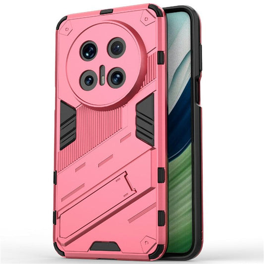 For Huawei Mate 70 Pro+  /  Mate 70 Pro Case PC + TPU Shockproof Phone Cover with Kickstand - Rose