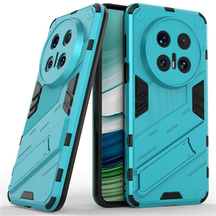 For Huawei Mate 70 Pro+  /  Mate 70 Pro Case PC + TPU Shockproof Phone Cover with Kickstand - Baby Blue