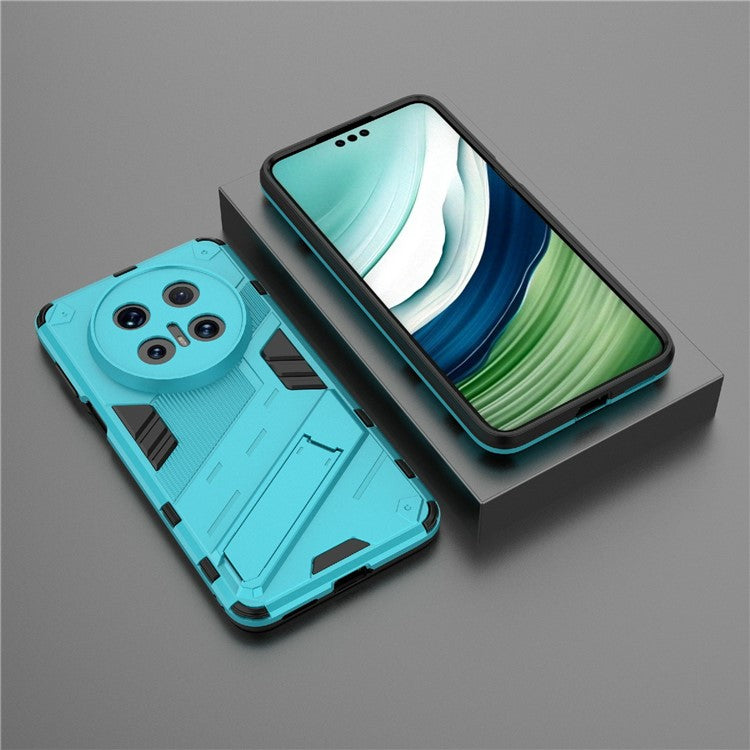 For Huawei Mate 70 Pro+  /  Mate 70 Pro Case PC + TPU Shockproof Phone Cover with Kickstand - Baby Blue