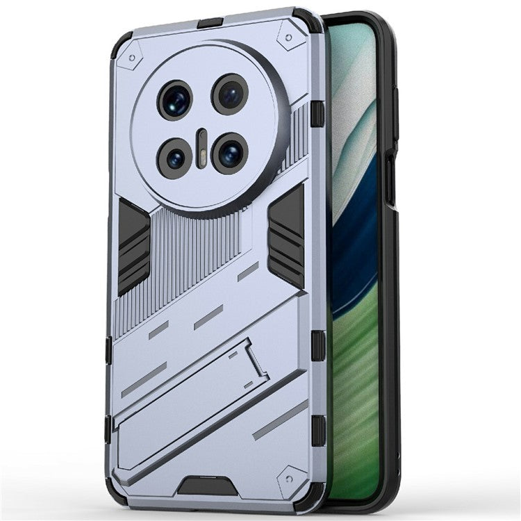 For Huawei Mate 70 Pro+  /  Mate 70 Pro Case PC + TPU Shockproof Phone Cover with Kickstand - Dark Blue