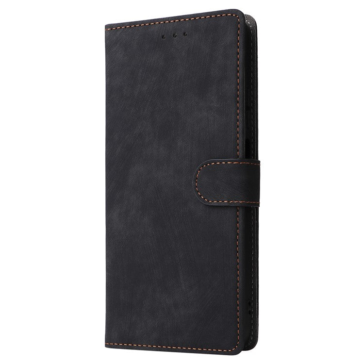 For Motorola Moto G 5G (2025) / Moto G (2025) 5G Wallet Case RFID Blocking PU Leather Cover Stand View - Black