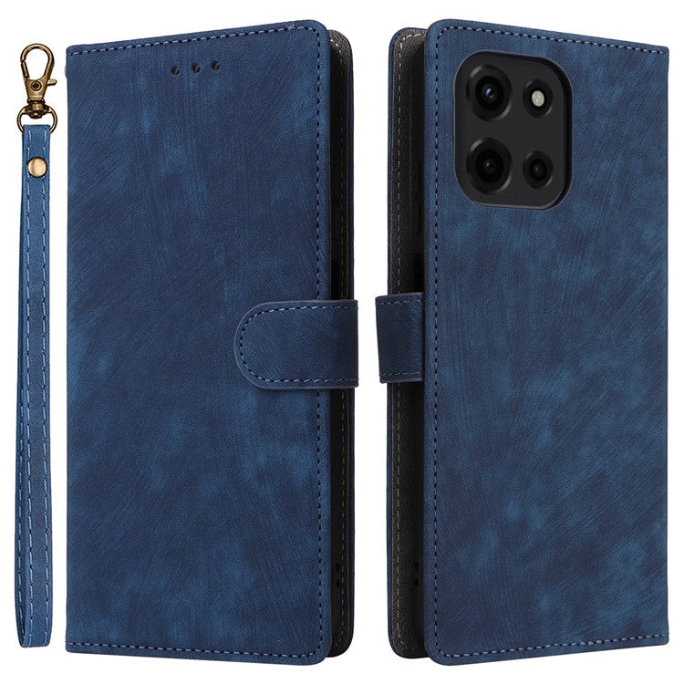 For Motorola Moto G 5G (2025) / Moto G (2025) 5G Wallet Case RFID Blocking PU Leather Cover Stand View - Blue
