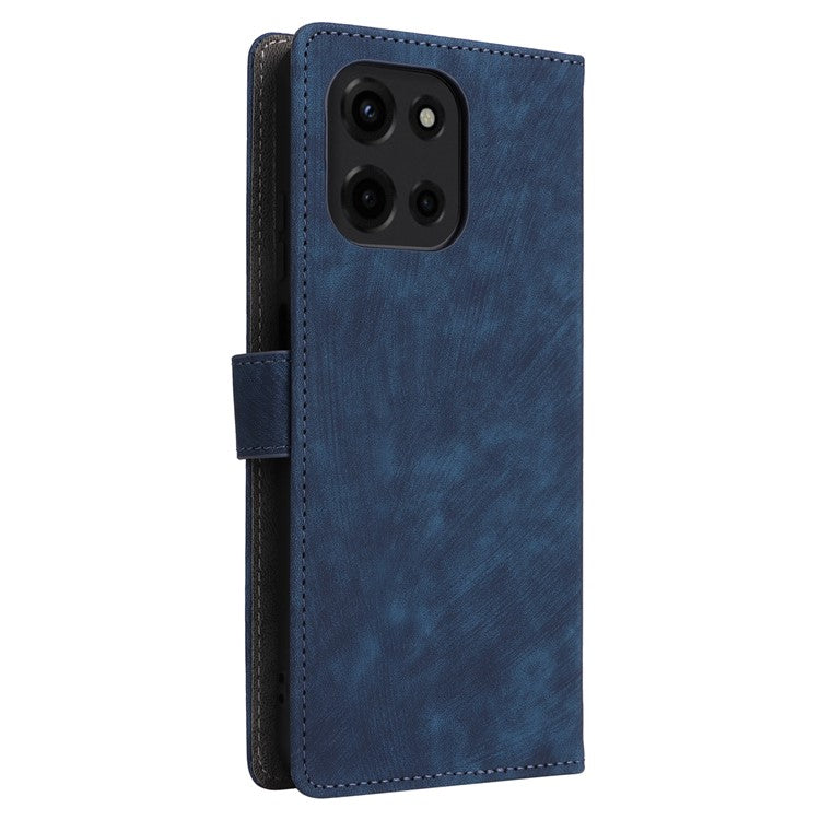 For Motorola Moto G 5G (2025) / Moto G (2025) 5G Wallet Case RFID Blocking PU Leather Cover Stand View - Blue