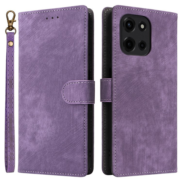 For Motorola Moto G 5G (2025) / Moto G (2025) 5G Wallet Case RFID Blocking PU Leather Cover Stand View - Purple