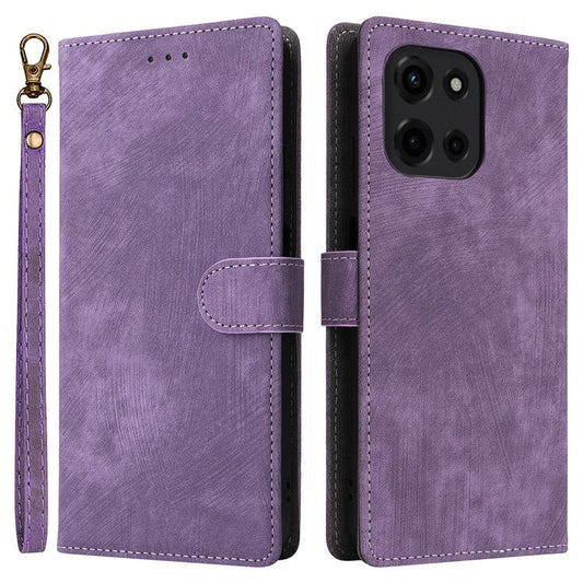 For Motorola Moto G 5G (2025) / Moto G (2025) 5G Wallet Case RFID Blocking PU Leather Cover Stand View - Purple