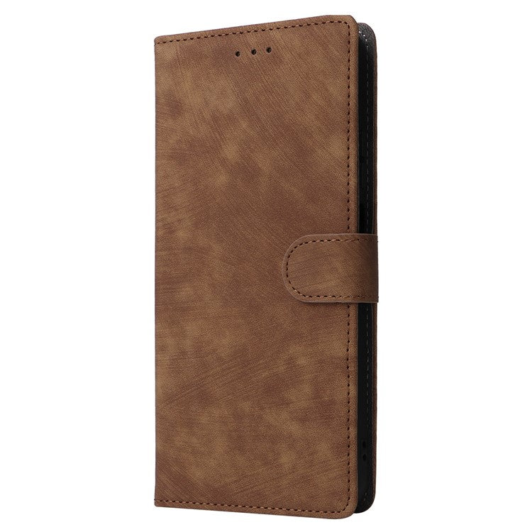 For Motorola Moto G 5G (2025) / Moto G (2025) 5G Wallet Case RFID Blocking PU Leather Cover Stand View - Brown