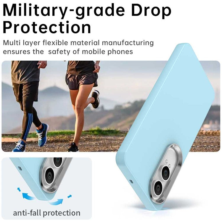 For OnePlus Nord CE4 Lite 5G / Oppo K12x 5G (China) Case TPU + TPE Anti Drop Protection Phone Cover - Blue