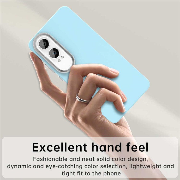 For OnePlus Nord CE4 Lite 5G / Oppo K12x 5G (China) Case TPU + TPE Anti Drop Protection Phone Cover - Blue