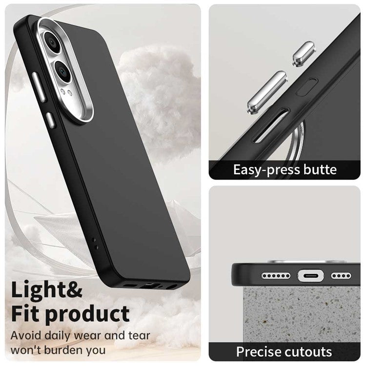 For OnePlus Nord CE4 Lite 5G / Oppo K12x 5G (China) Case TPU + TPE Anti Drop Protection Phone Cover - Black