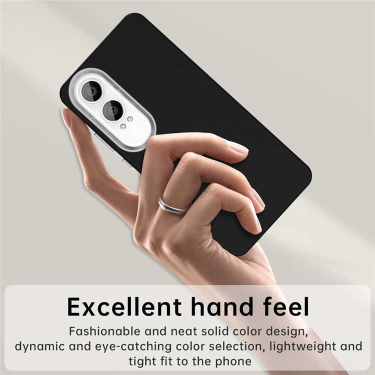 For OnePlus Nord CE4 Lite 5G / Oppo K12x 5G (China) Case TPU + TPE Anti Drop Protection Phone Cover - Black