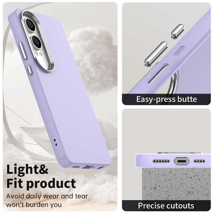 For OnePlus Nord CE4 Lite 5G / Oppo K12x 5G (China) Case TPU + TPE Anti Drop Protection Phone Cover - Purple