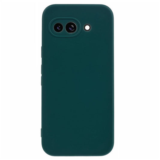 For Google Pixel 9a Case TPU Back Soft Anti-Scratch Fiber Lining Phone Cover - Army Green